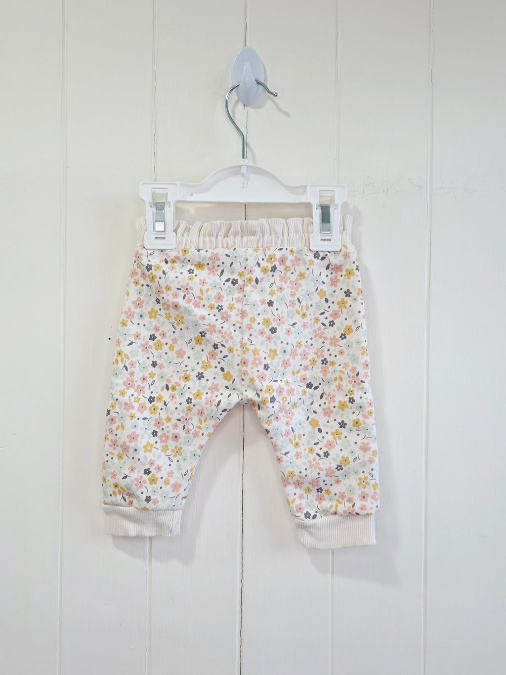 George - 0-3 months baby girls cream floral joggers