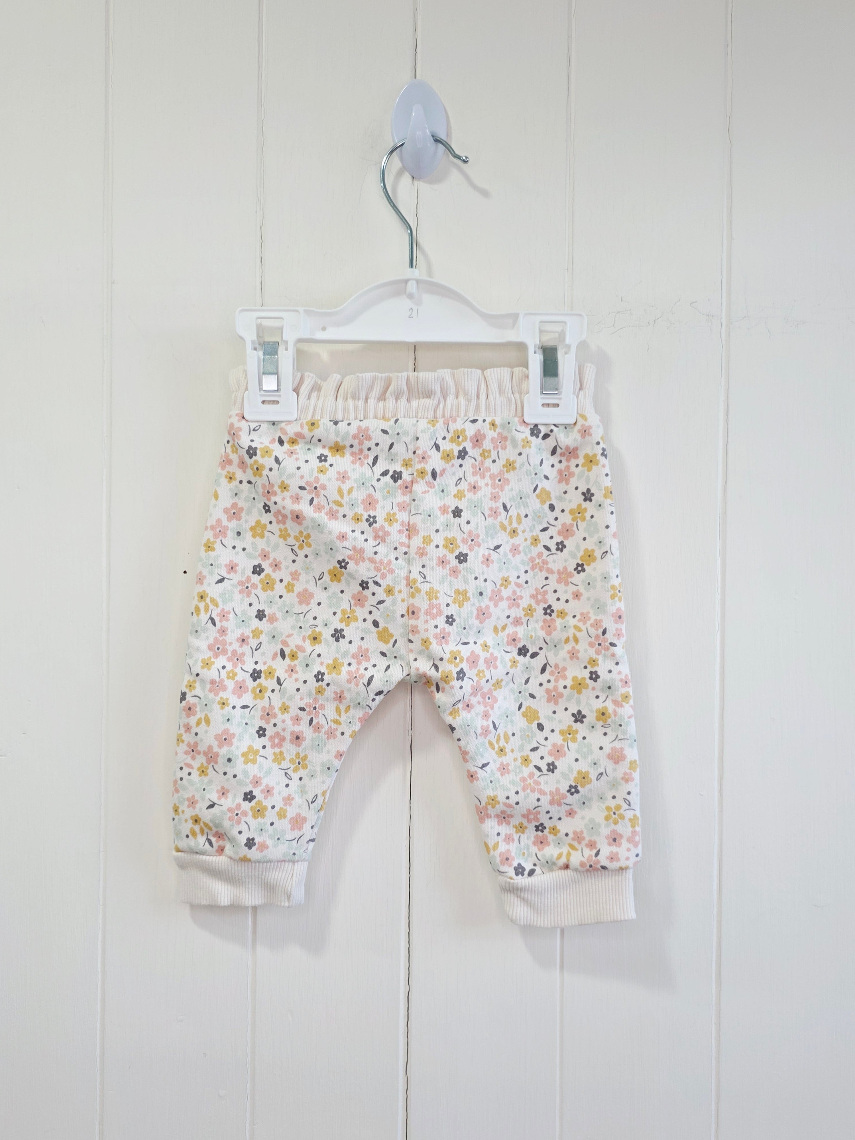 George - 0-3 months baby girls cream floral joggers