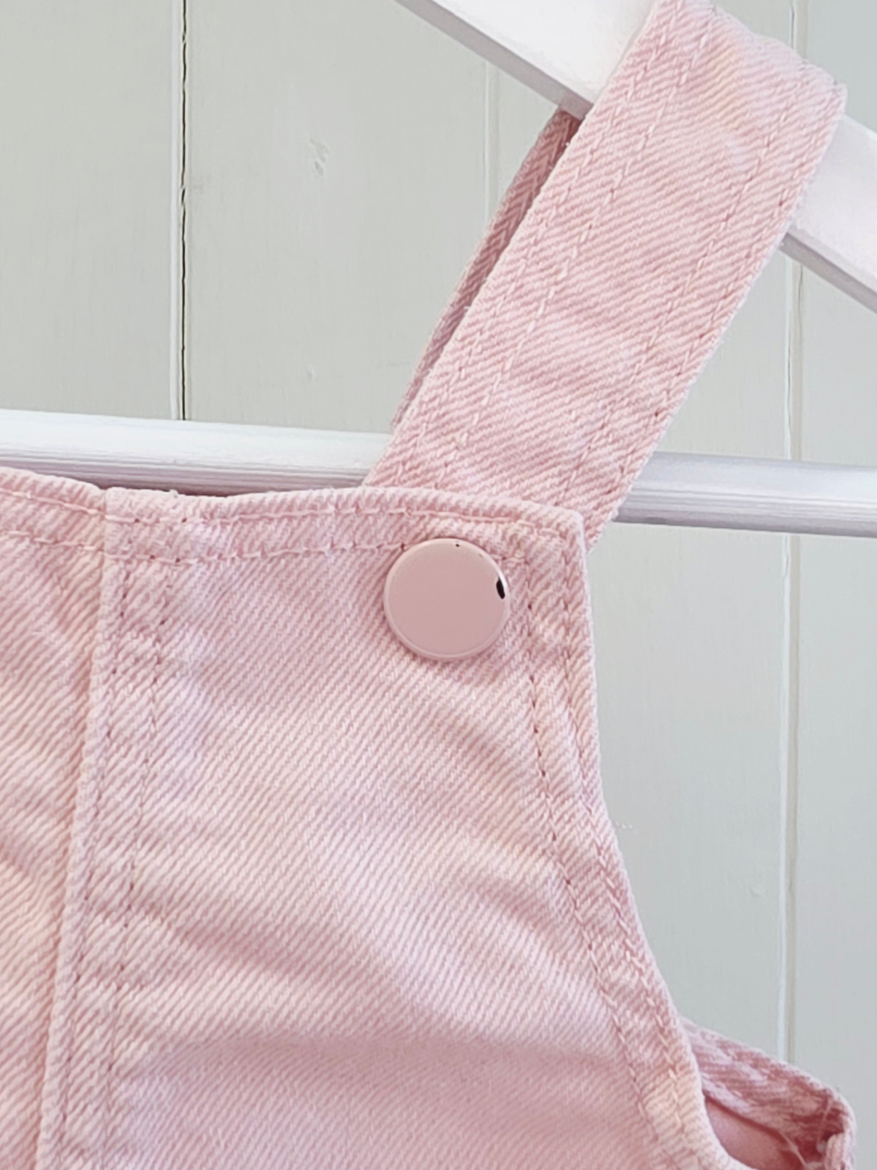 Primark - 0-3 months baby girls pink denim pinafore dress