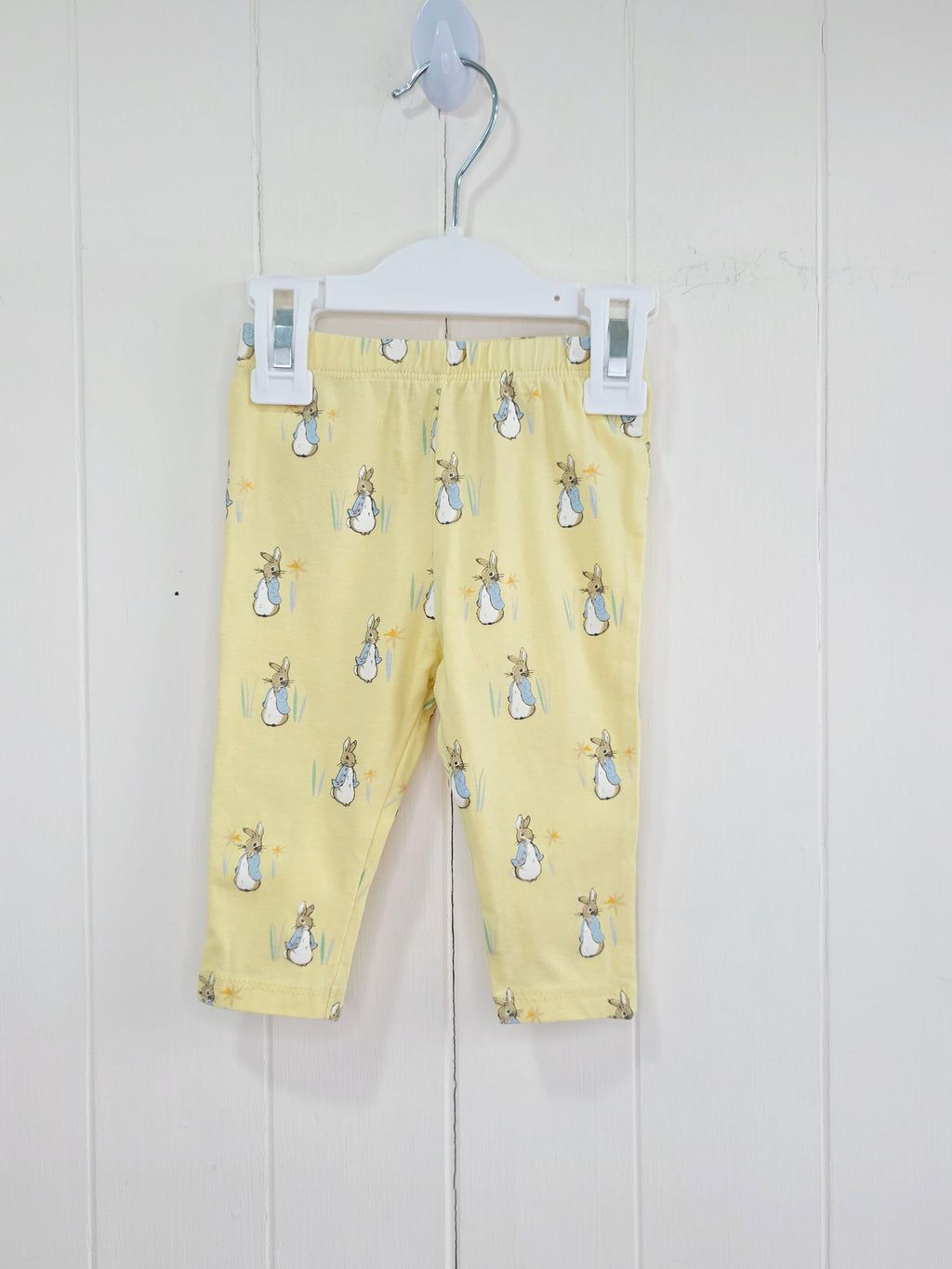 Peter Rabbit at Matalan- 3-6 months yellow leggings featuring Peter Rabbit all ive print