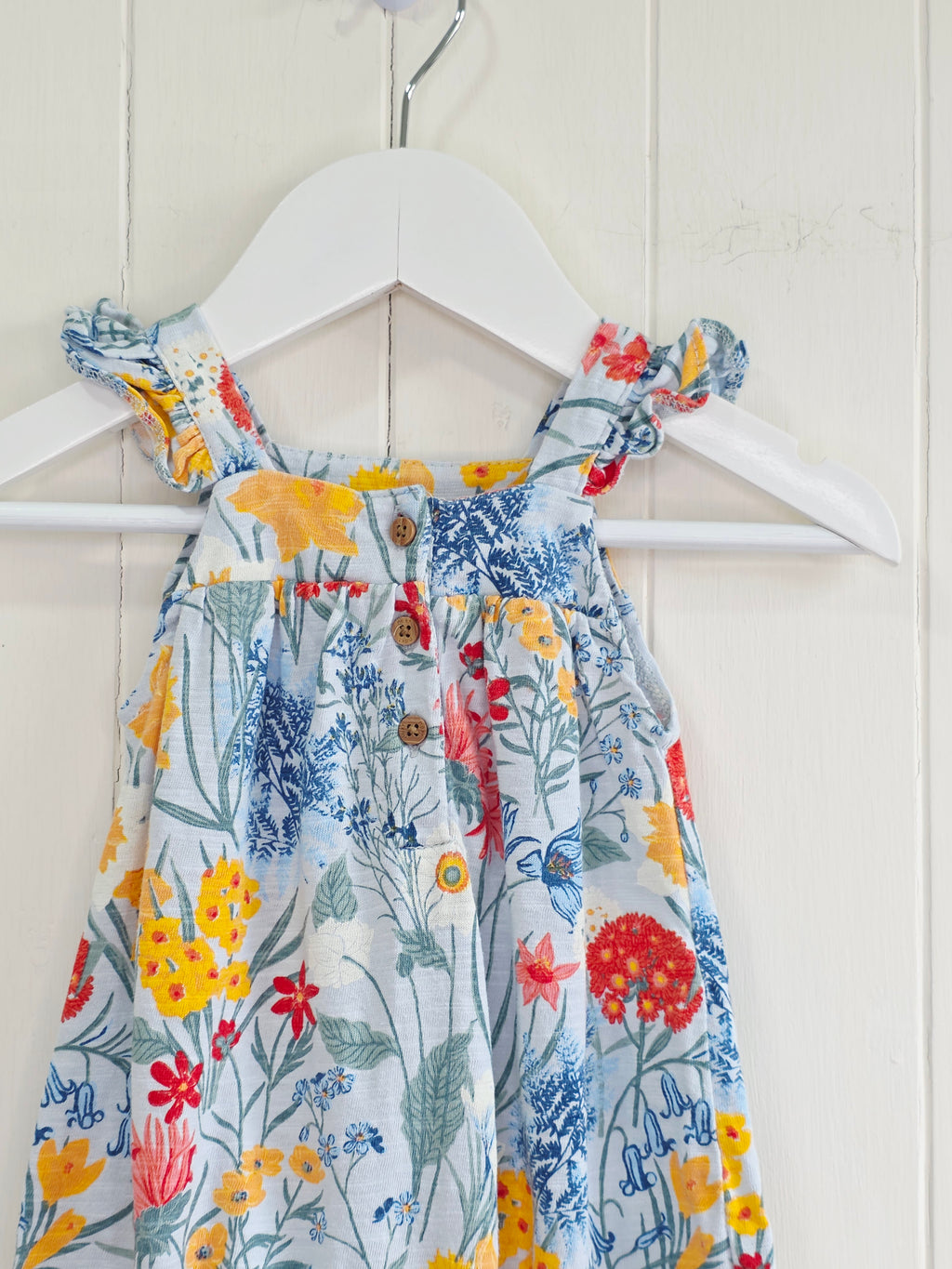 Next - up to 3 months girls blue floral romper