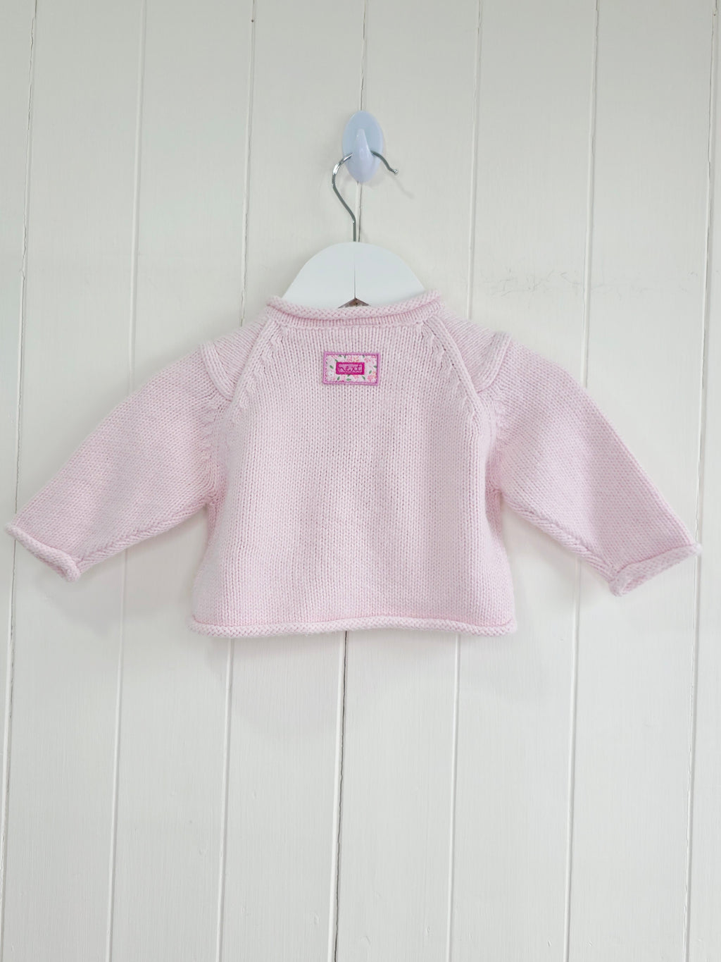 Next - 0-3 months girls chunky knit giant buttons cardigan
