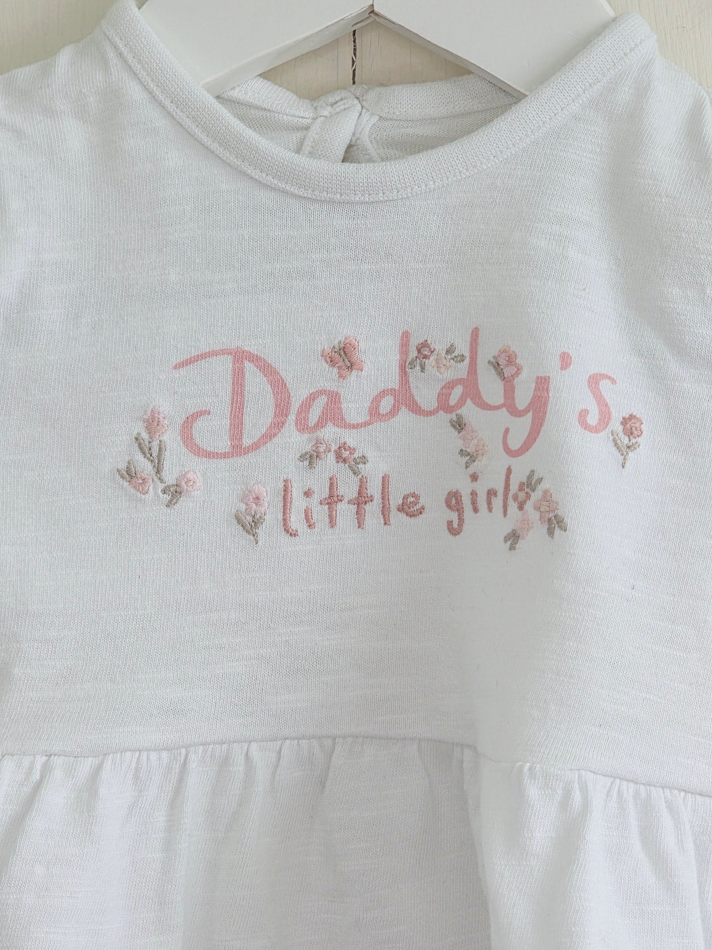 George - first size white t-shirt featuring "Daddy's little girl" print