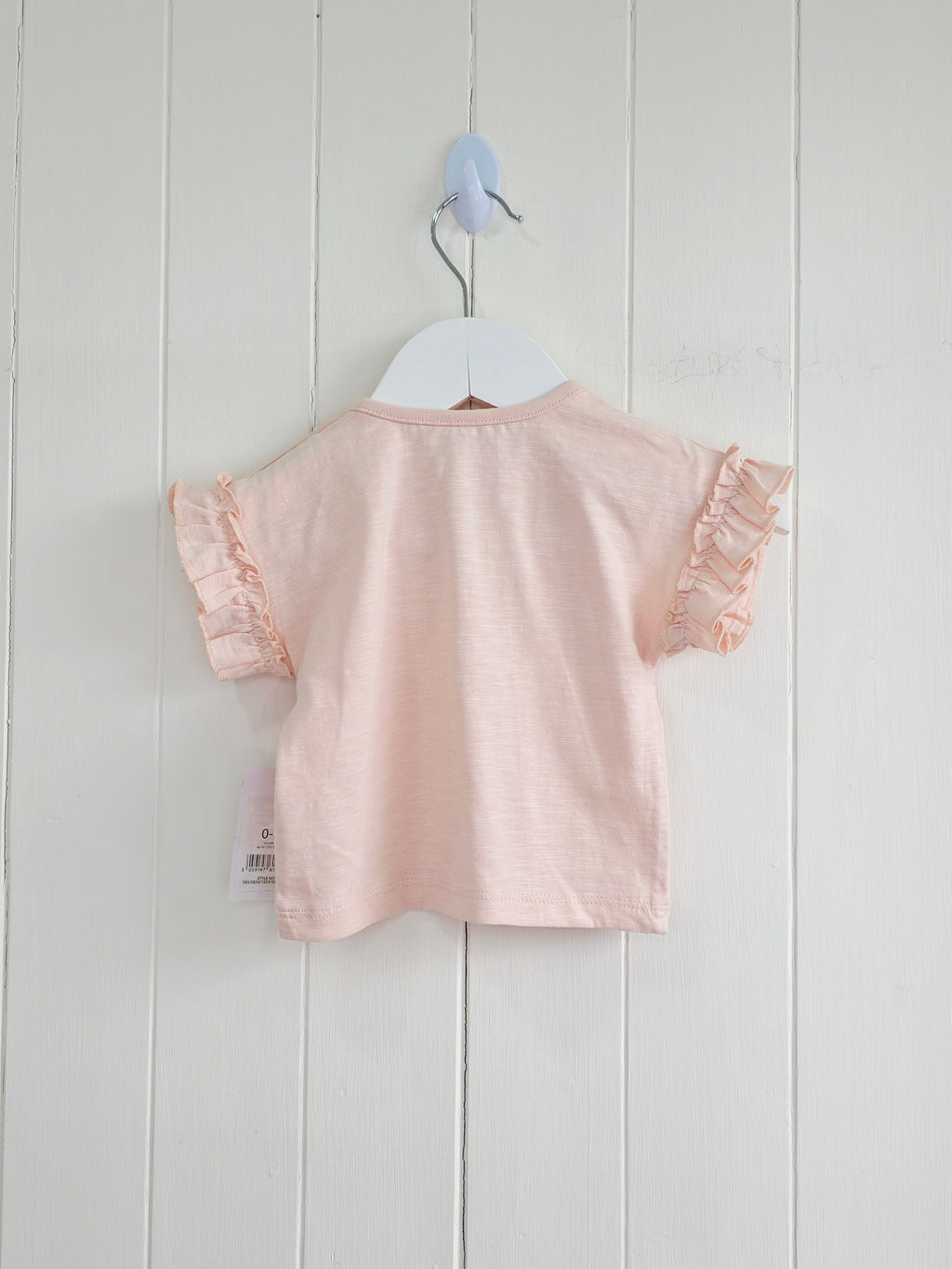 George - 0-3 months girls t-shirt featuring frill sleeves and lemon applique