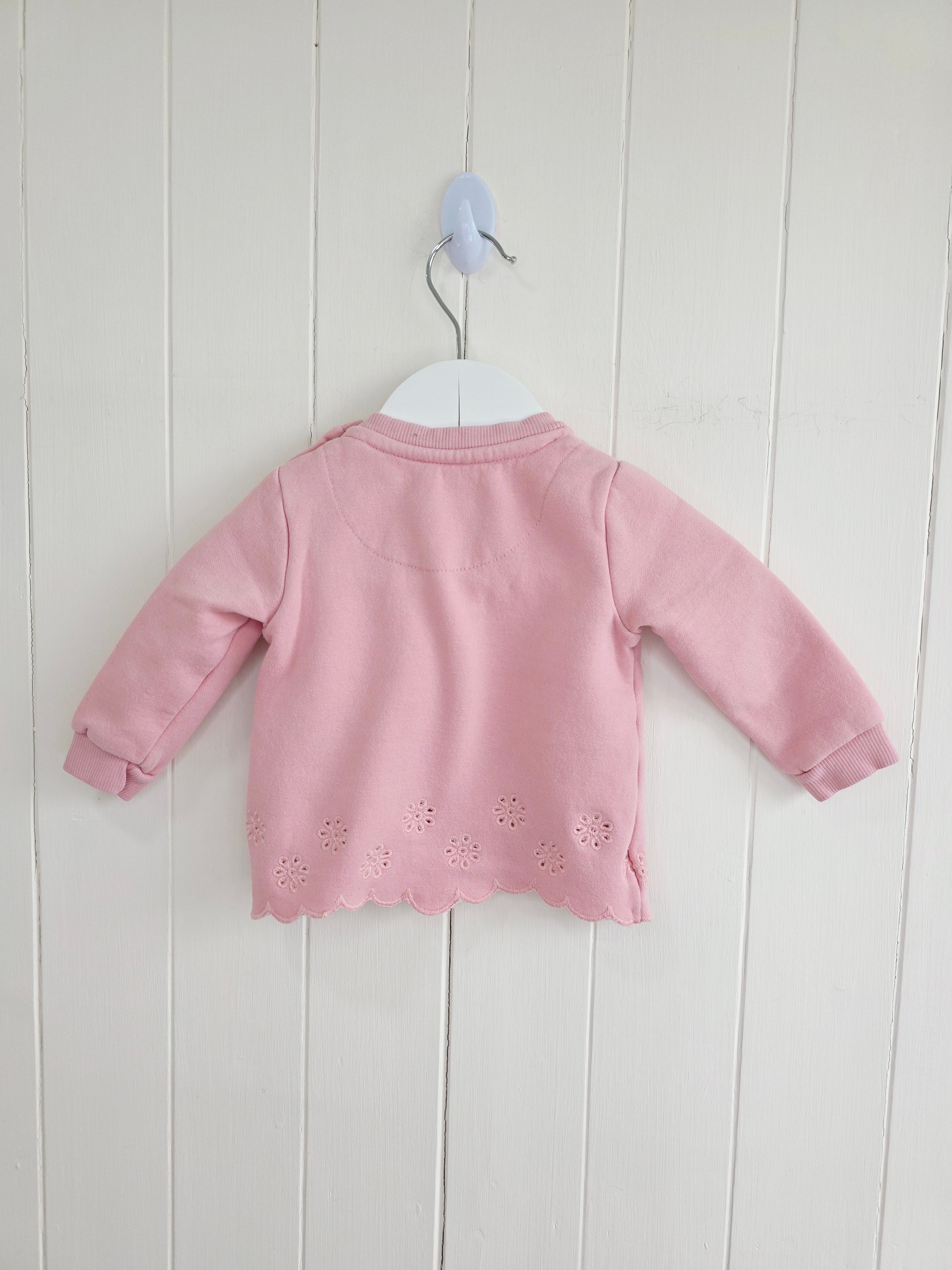 F&F - up to 3 months girls pink "Love" jumper