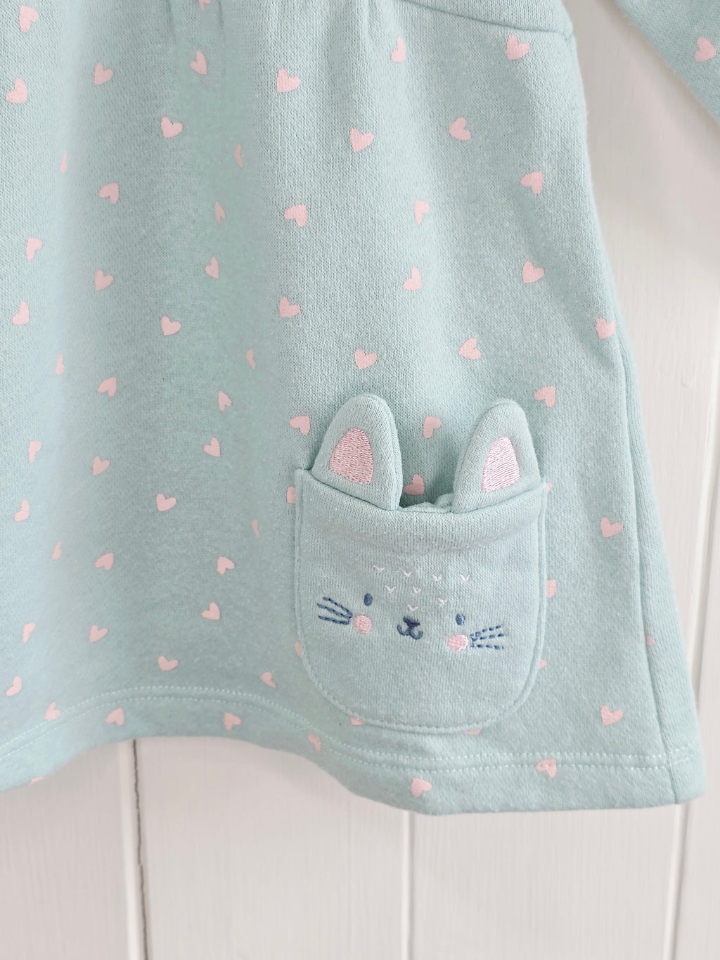 Lullaby at Peacocks - 0-3 months girls mint green dress with allover heart print