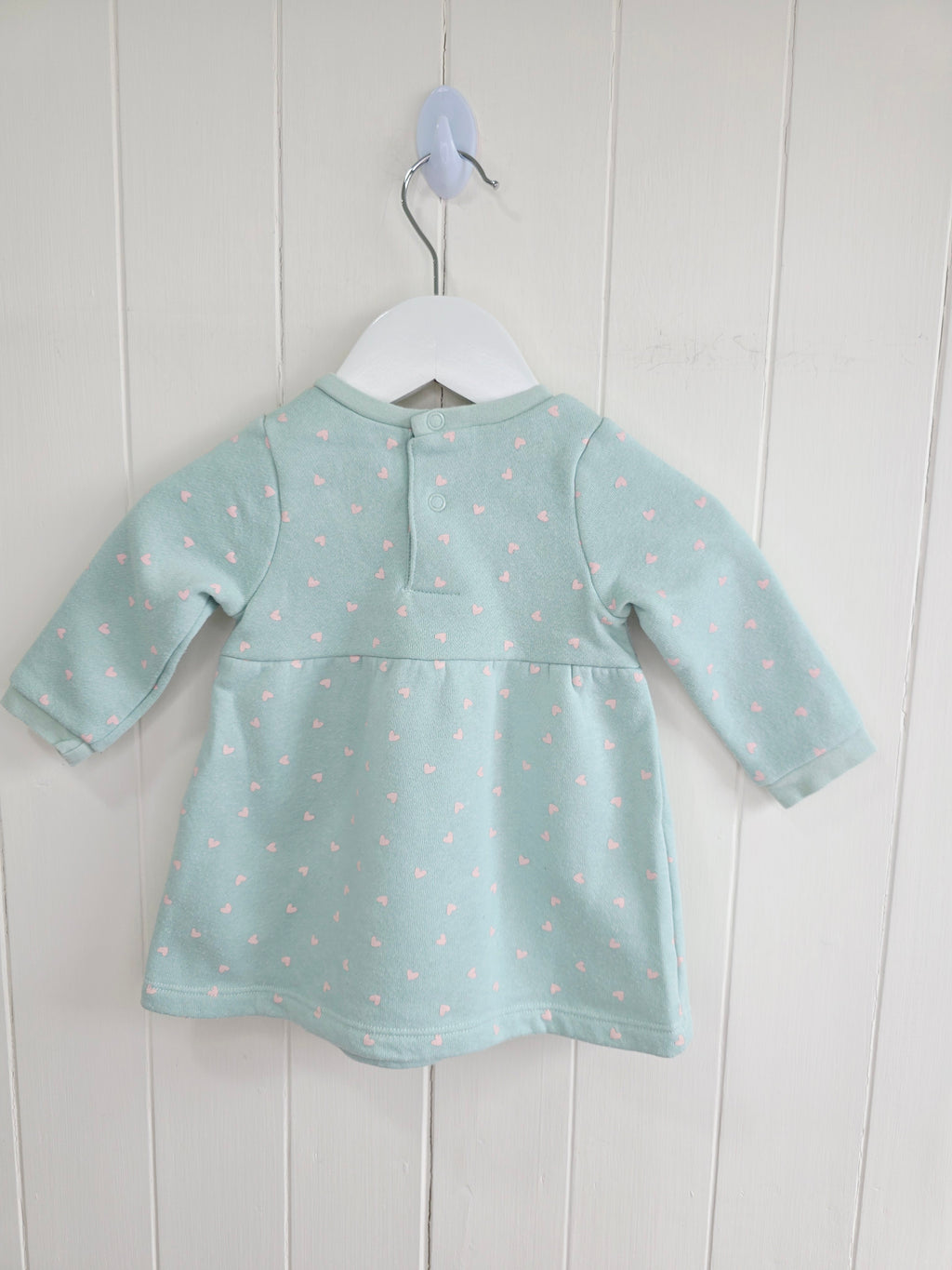 Lullaby at Peacocks - 0-3 months girls mint green dress with allover heart print