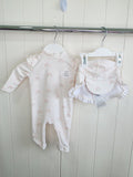George - 0-3 months one piece swimsuit with hat featuring rainbow print