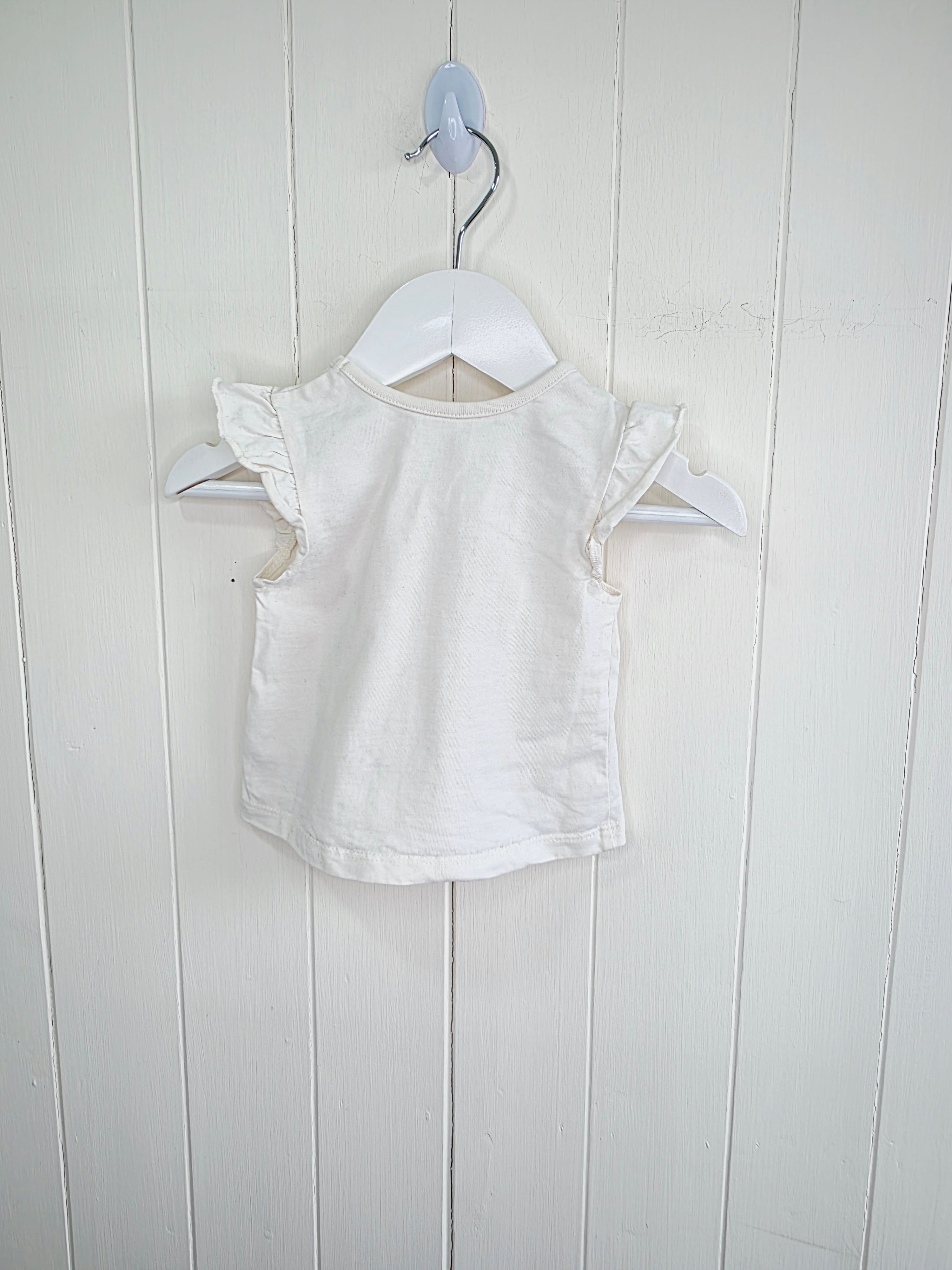 George - 0-3 months girls short sleeved top "happy days and sunshine"