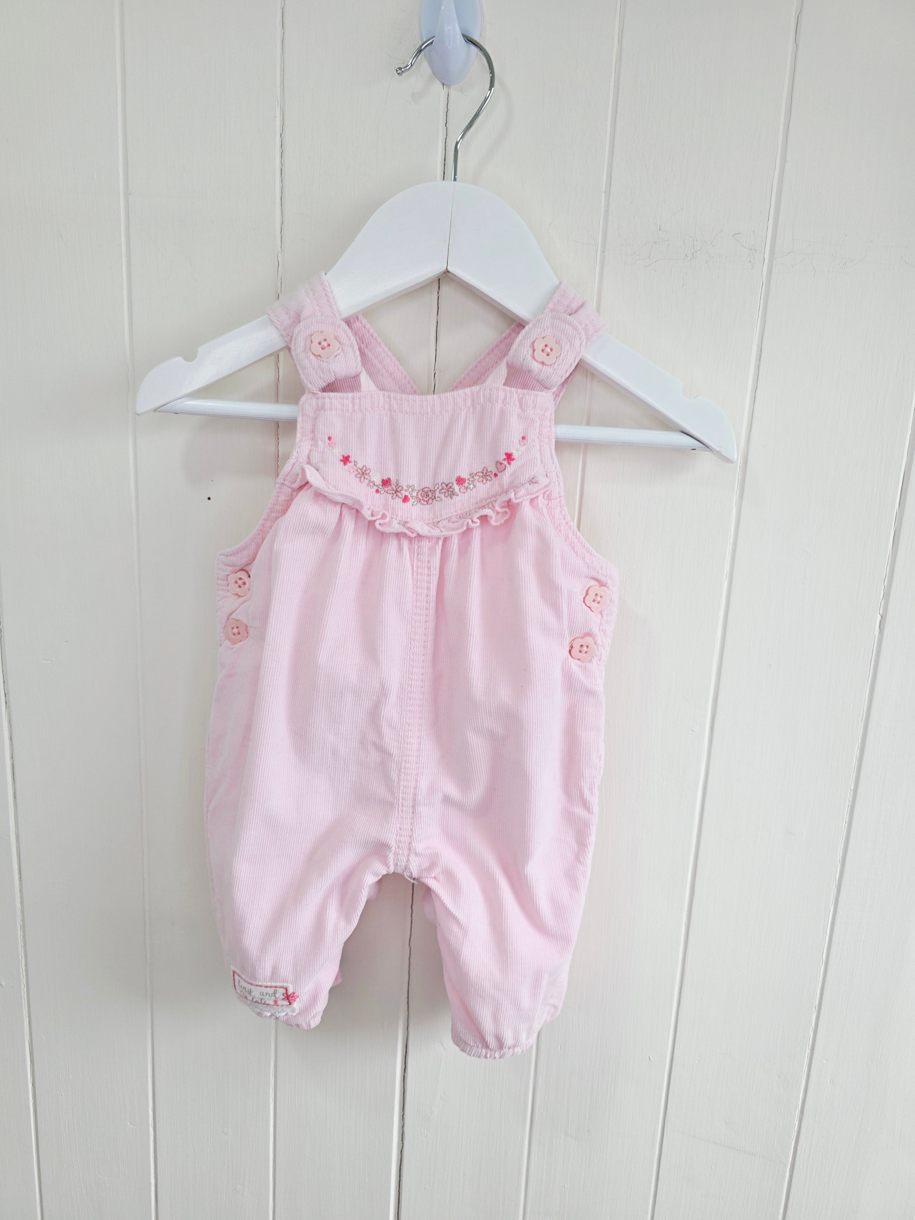 George - first size girls rose pink lined corduroy dungarees