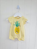 Next - first size girls yellow romper featuring pineapple print