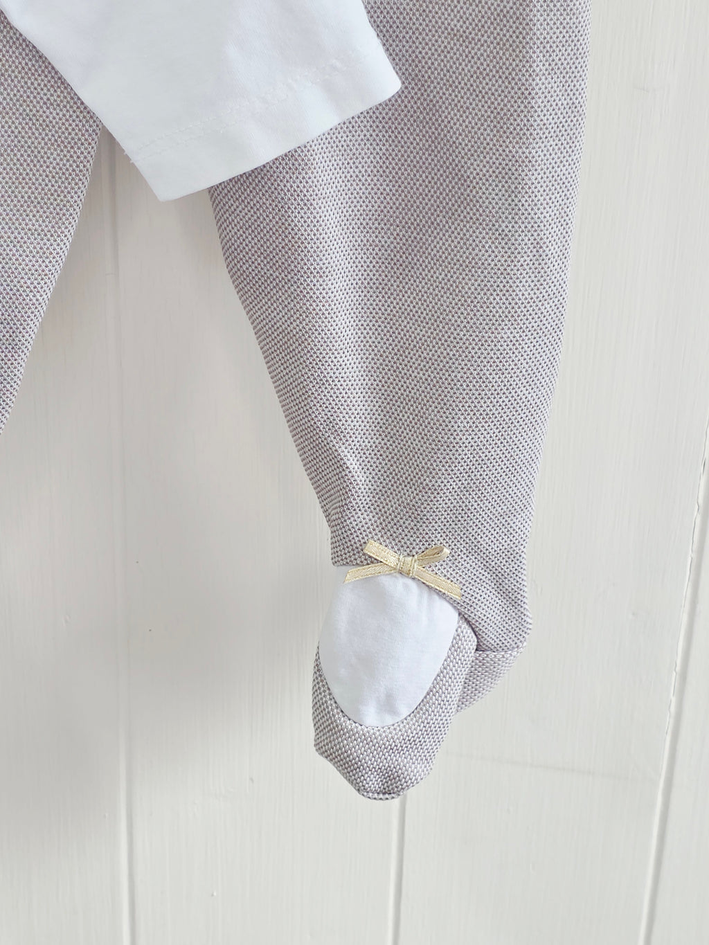 Mayoral - 2-4 months girls white long sleeve top and footed leggings set