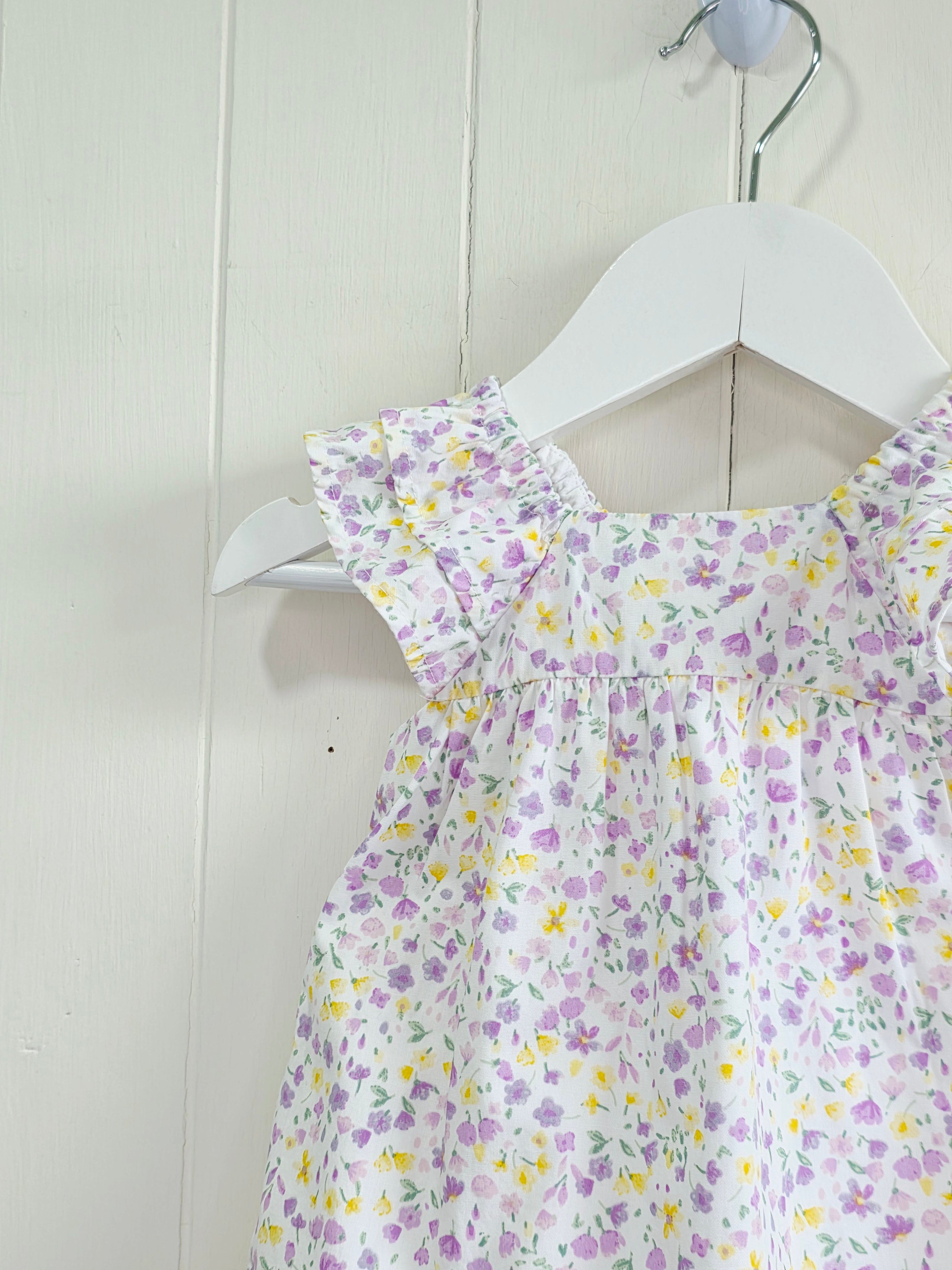 George - 0-3 months girls white floral sleeveless dress