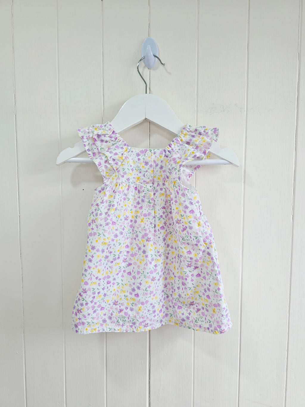 George - 0-3 months girls white floral sleeveless dress