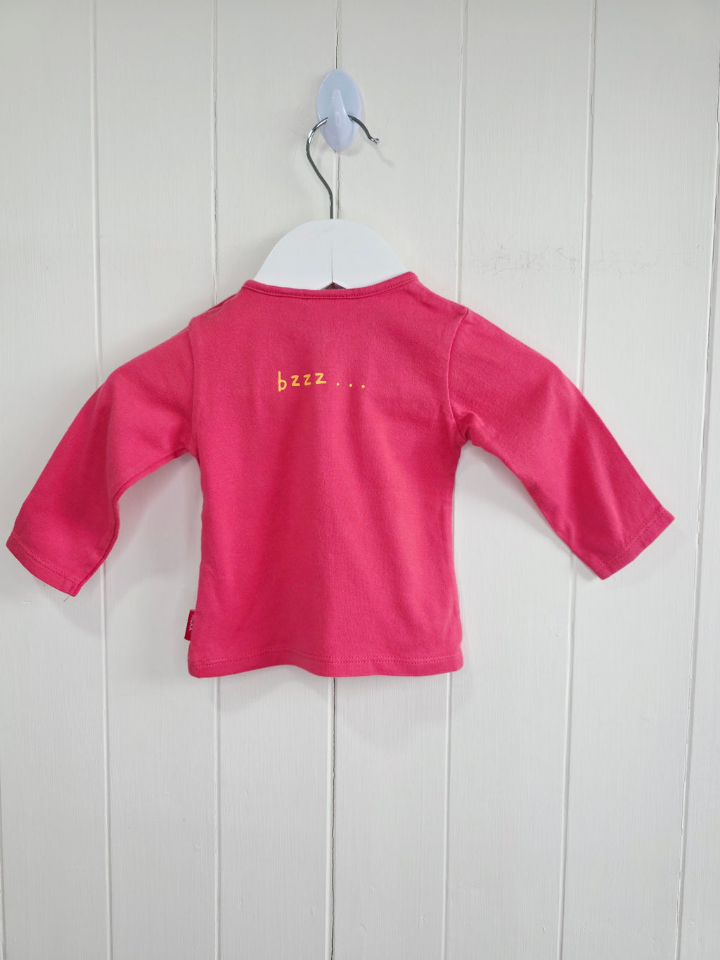 Mexx - 2-4 months girls pink long sleeve top featuring bee print