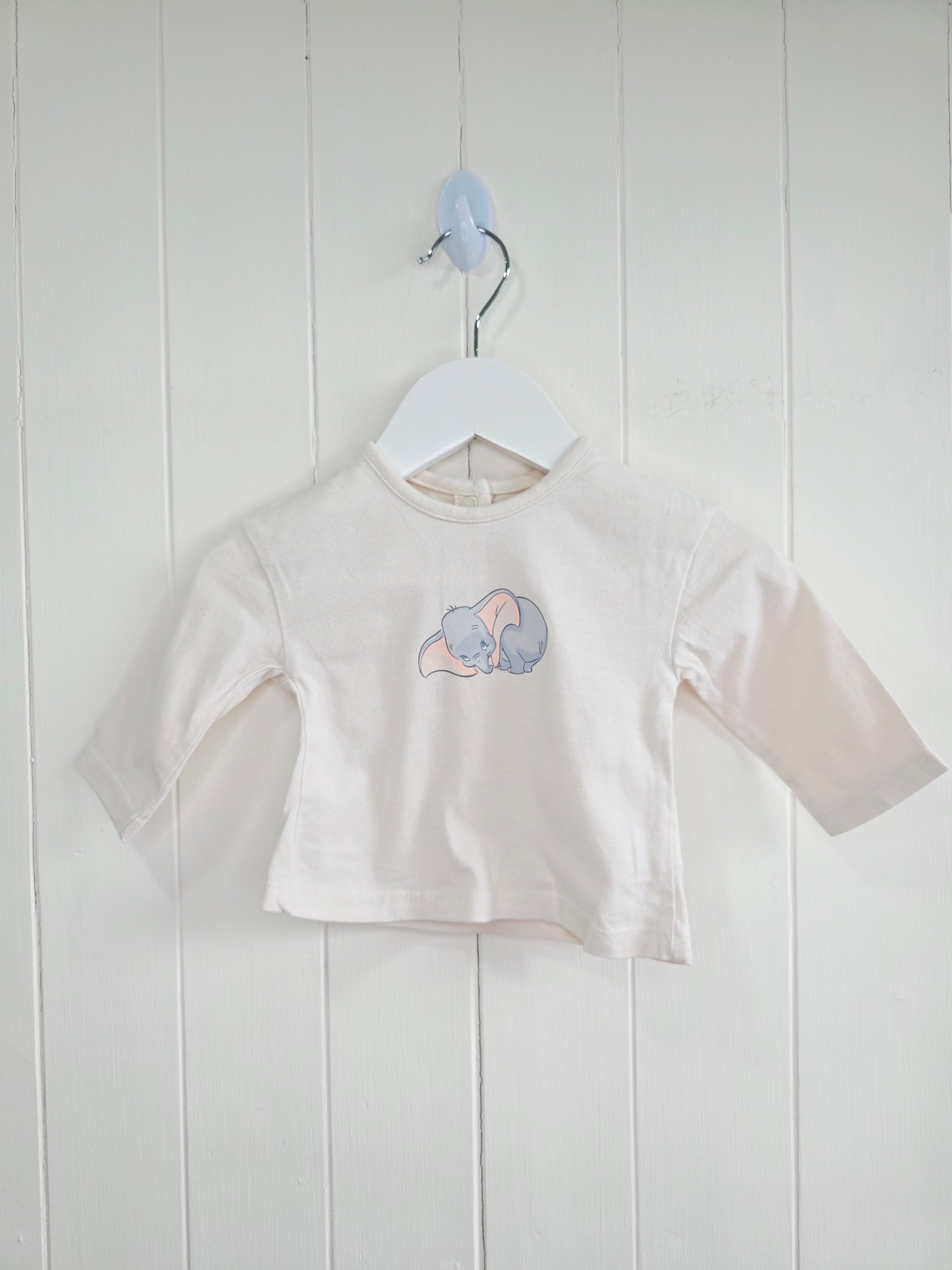 Disney at George - 0-3 months girls Dumbo print long sleeve top
