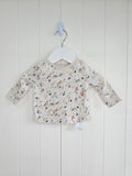 Primark - 0-3 months girls beige long sleeve top featuring frolat print