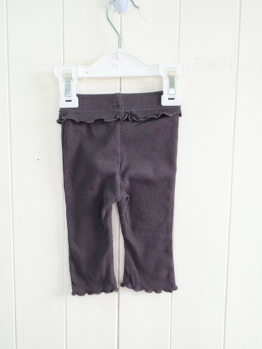 Nutmeg - 0-3 months girls charcoal grey leggings