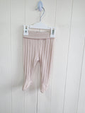 H&M - 1-2 months unisex beige footed leggings