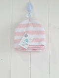 B&M - 0-3 months girls pink and white fluffy winter hats 3 pack