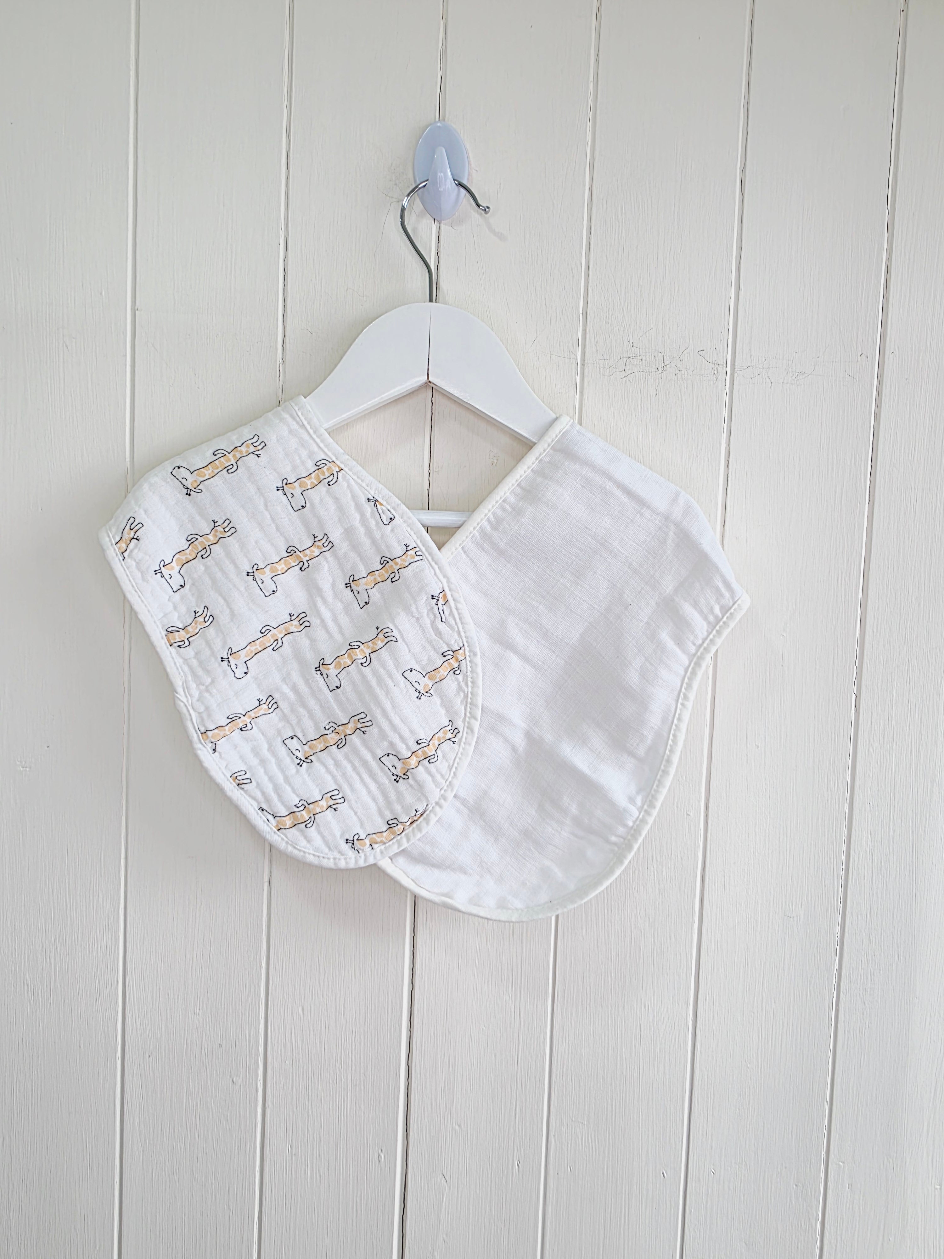 Boots - unisex white muslin cotton burp cloths