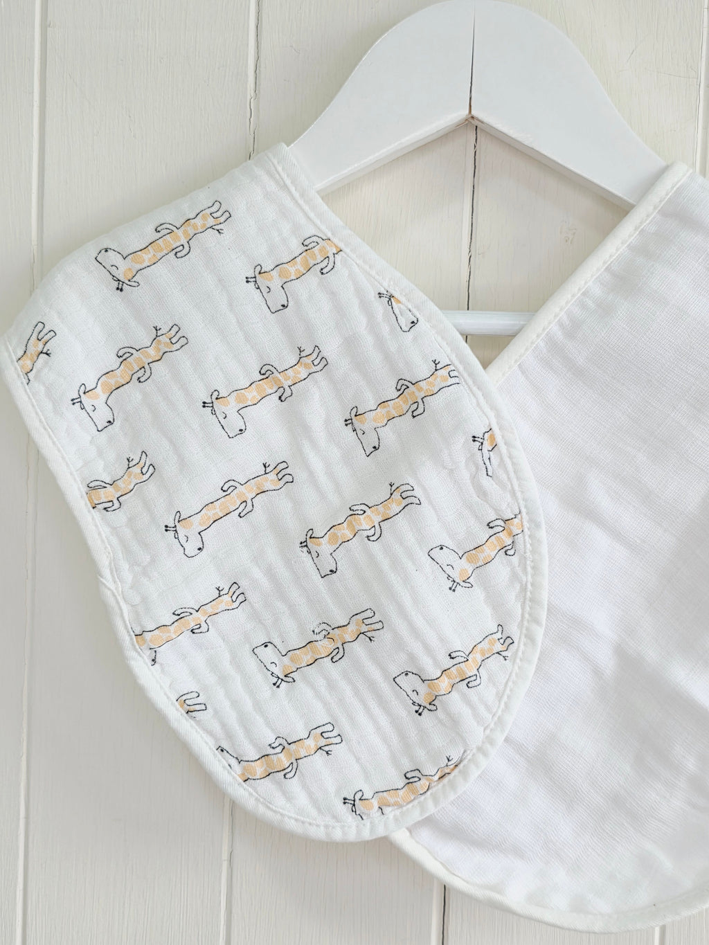 Boots - unisex white muslin cotton burp cloths