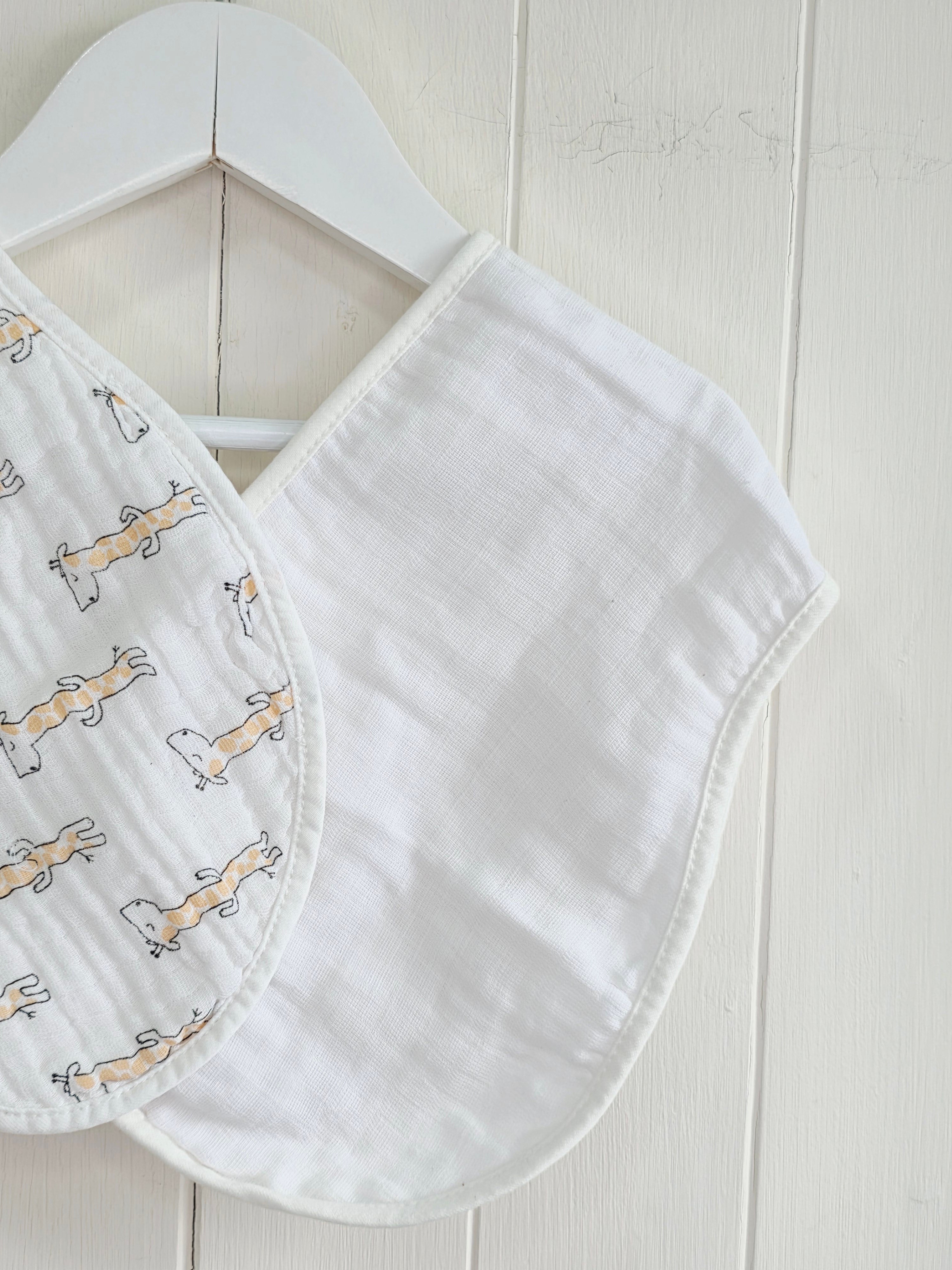 Boots - unisex white muslin cotton burp cloths