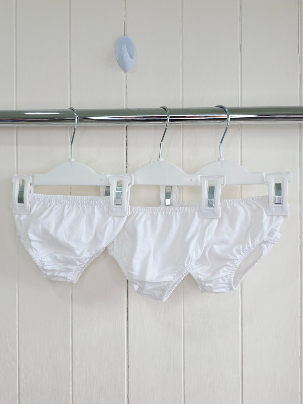 George - first size girls plain white knickers featuring frill on the back