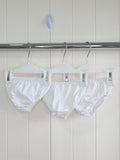 George - first size girls plain white knickers featuring frill on the back