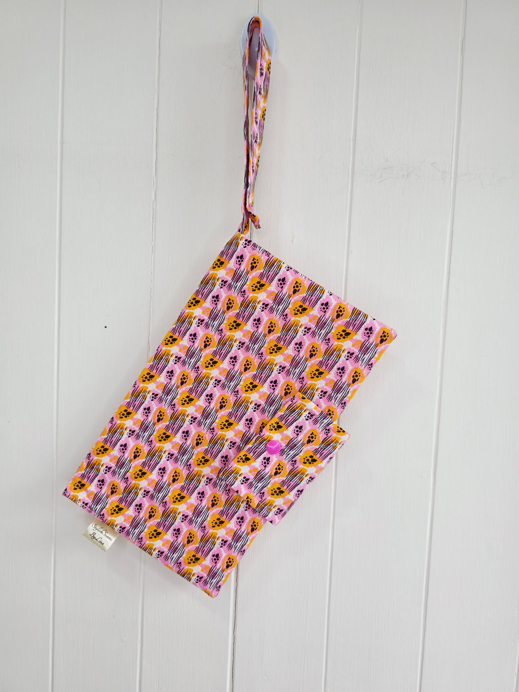 Handmade - mini nappies and wet wipes wallet/pouch
