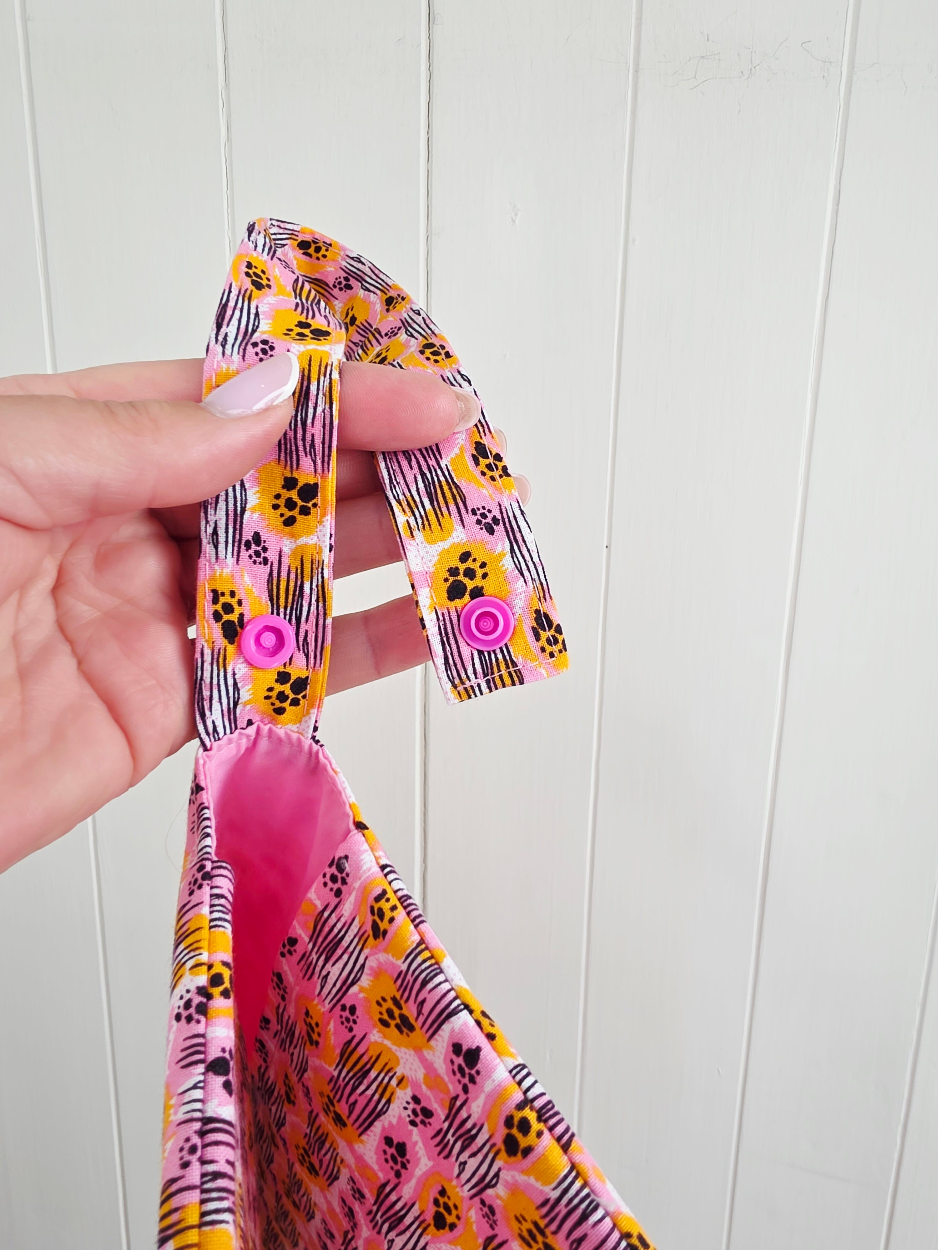 Handmade - mini nappies and wet wipes wallet/pouch