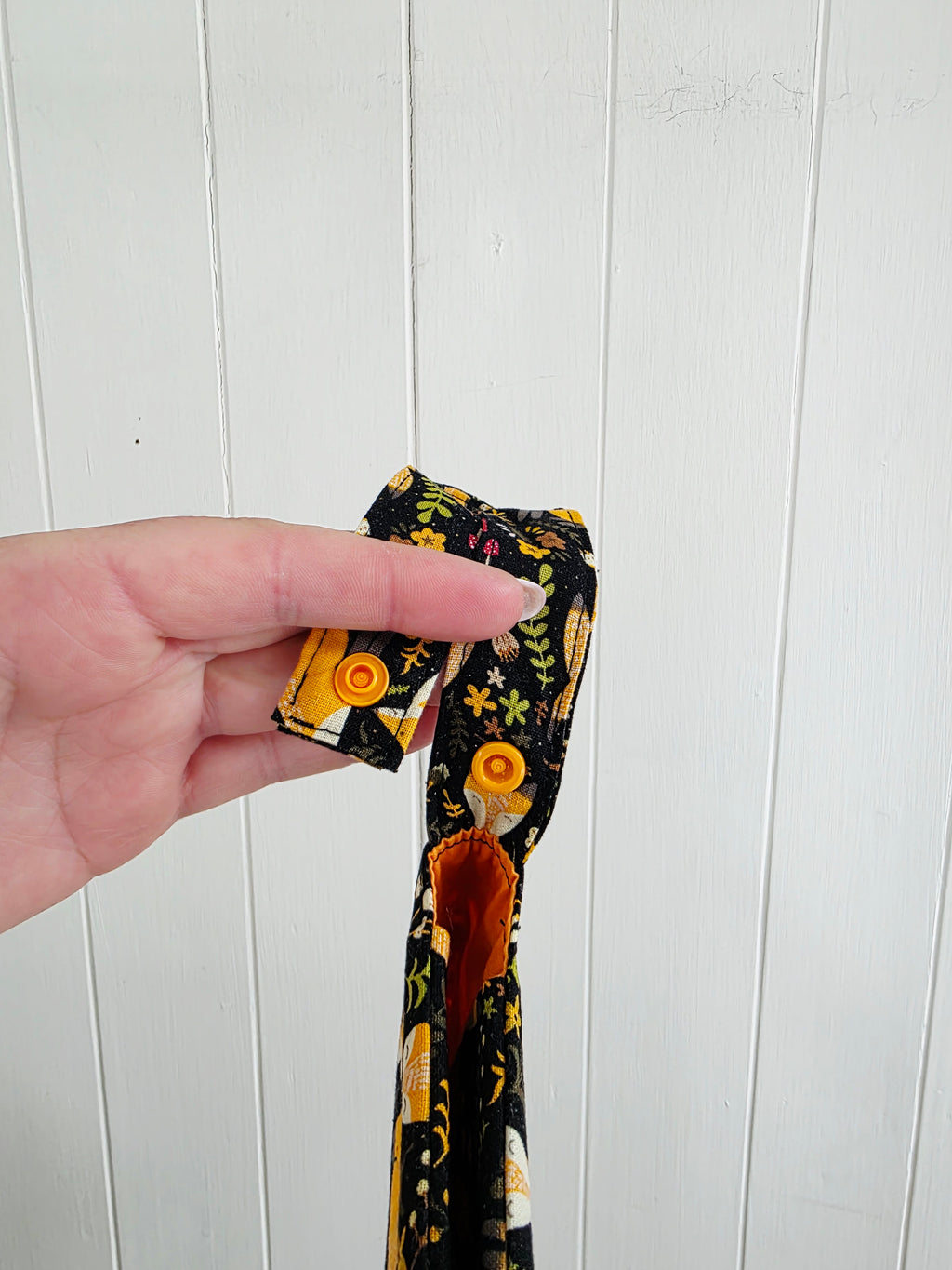 Handmade - mini nappies and wet wipes wallet/pouch featuring fox and forest greenery print