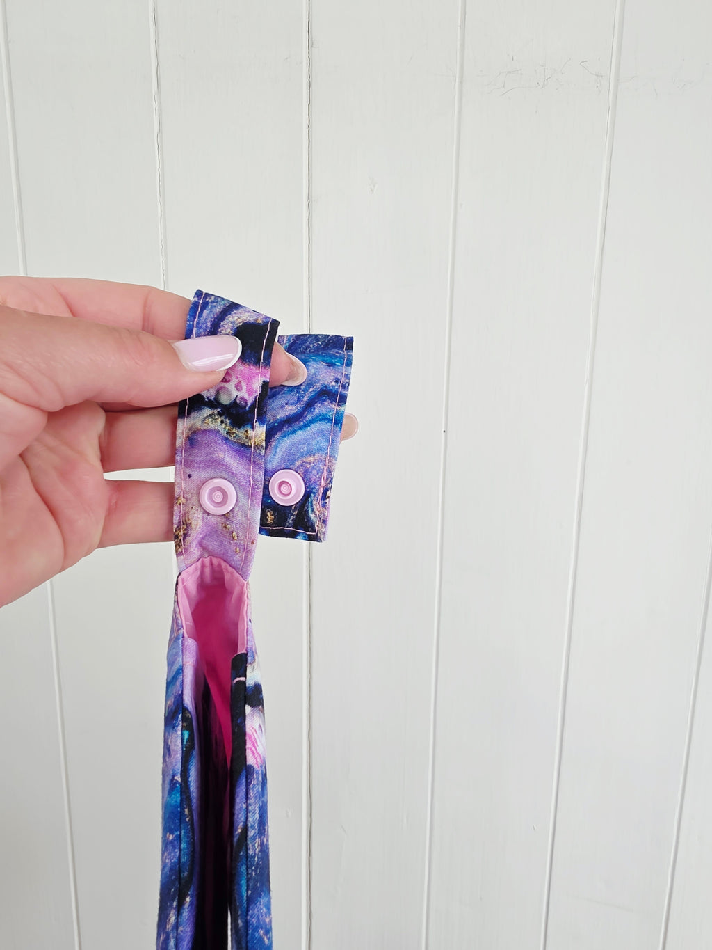 Handmade - Galaxy printed mini nappy and wet wipes wallet
