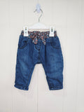 Next - 3-6 months girls lined denim pull up jeans
