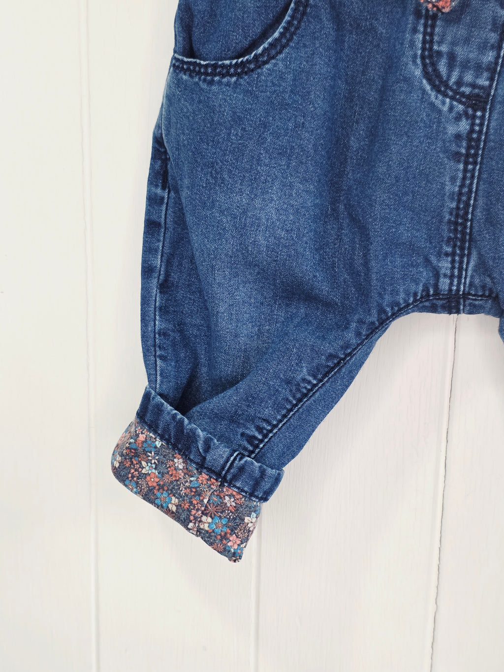 Next - 3-6 months girls lined denim pull up jeans