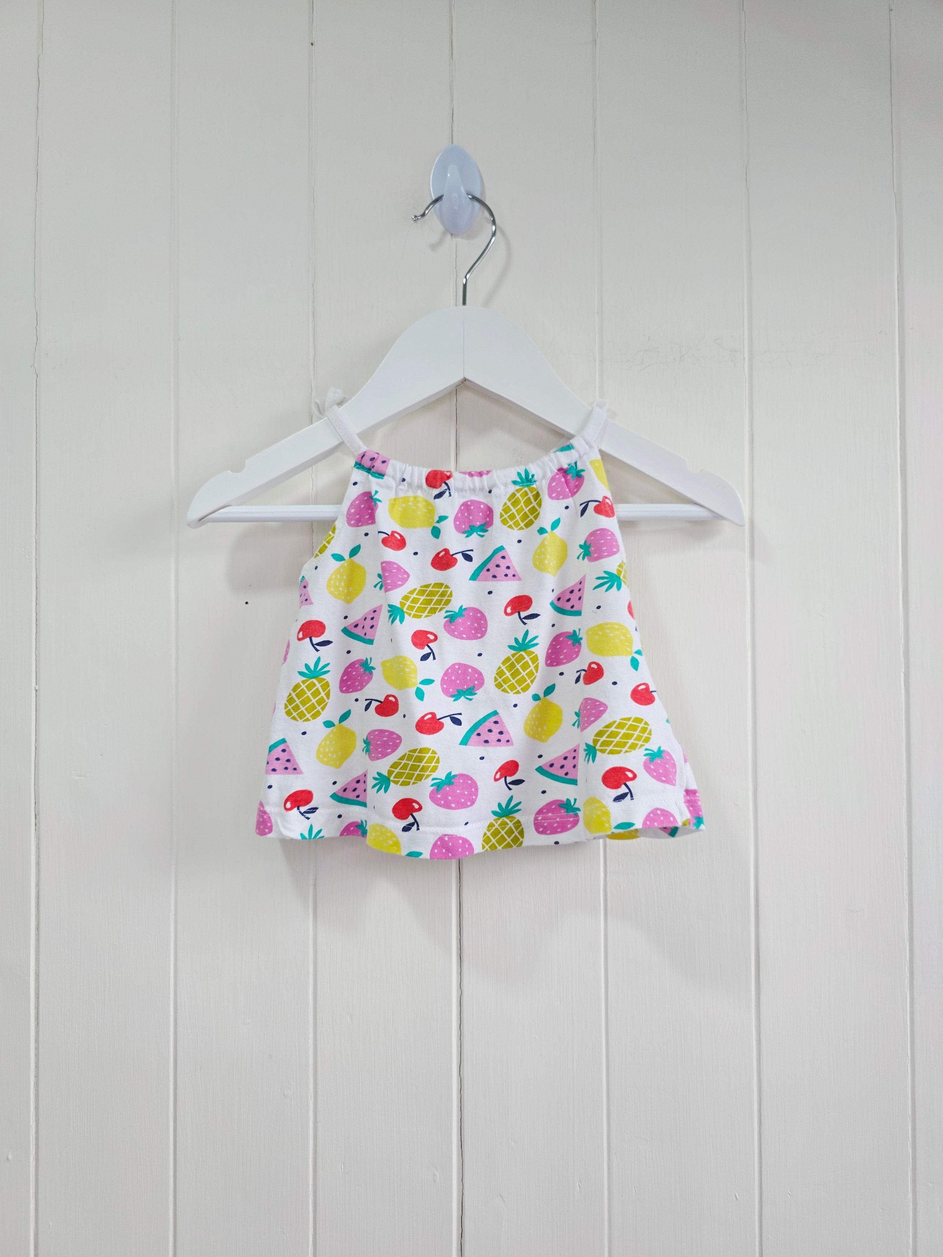 Hullabaloo - 3-6 months girls fruit print sleeveless top