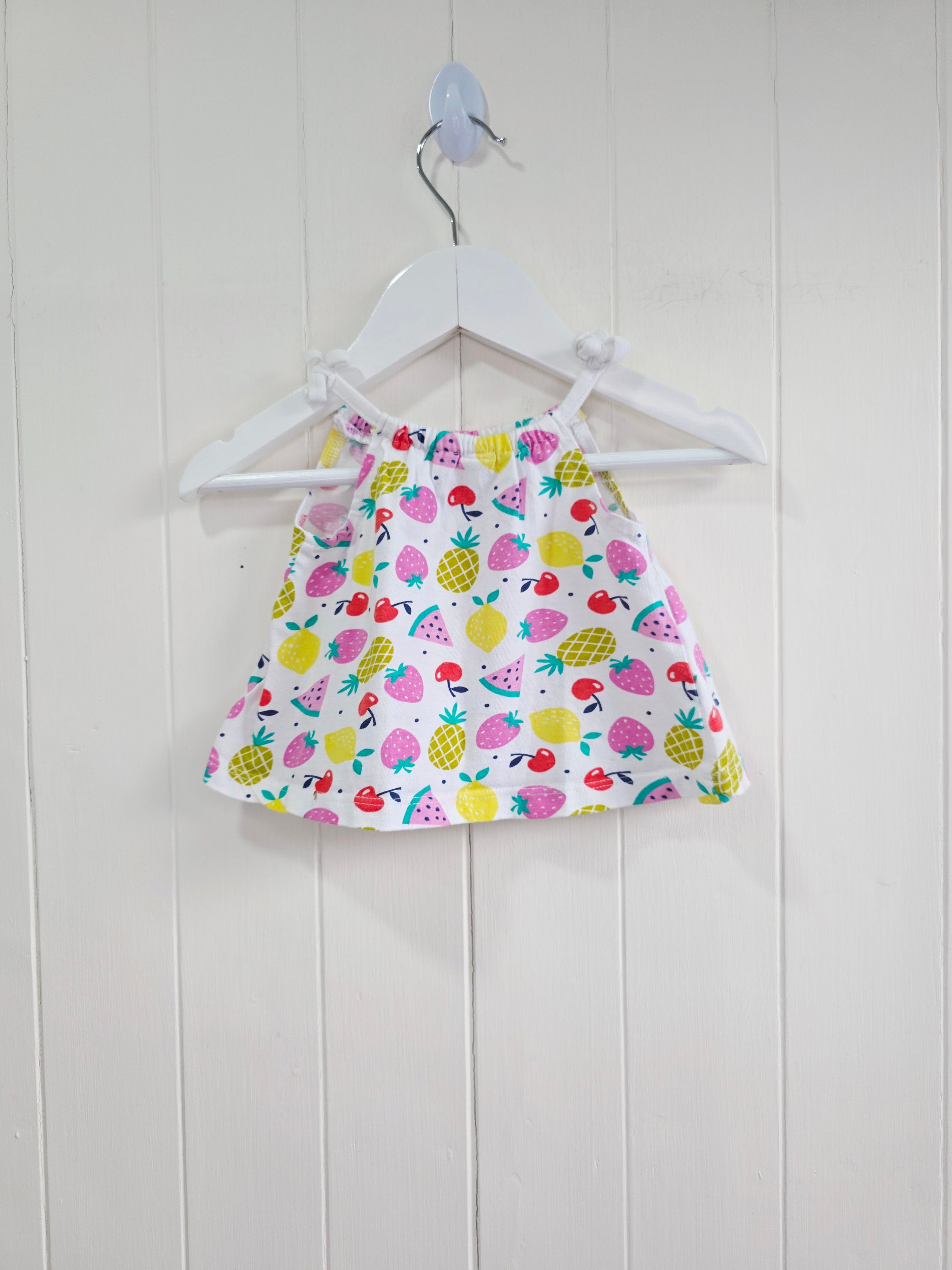 Hullabaloo - 3-6 months girls fruit print sleeveless top