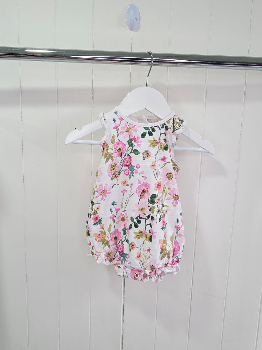 Next - 6-9 months multicoloured floral rompers 3pack