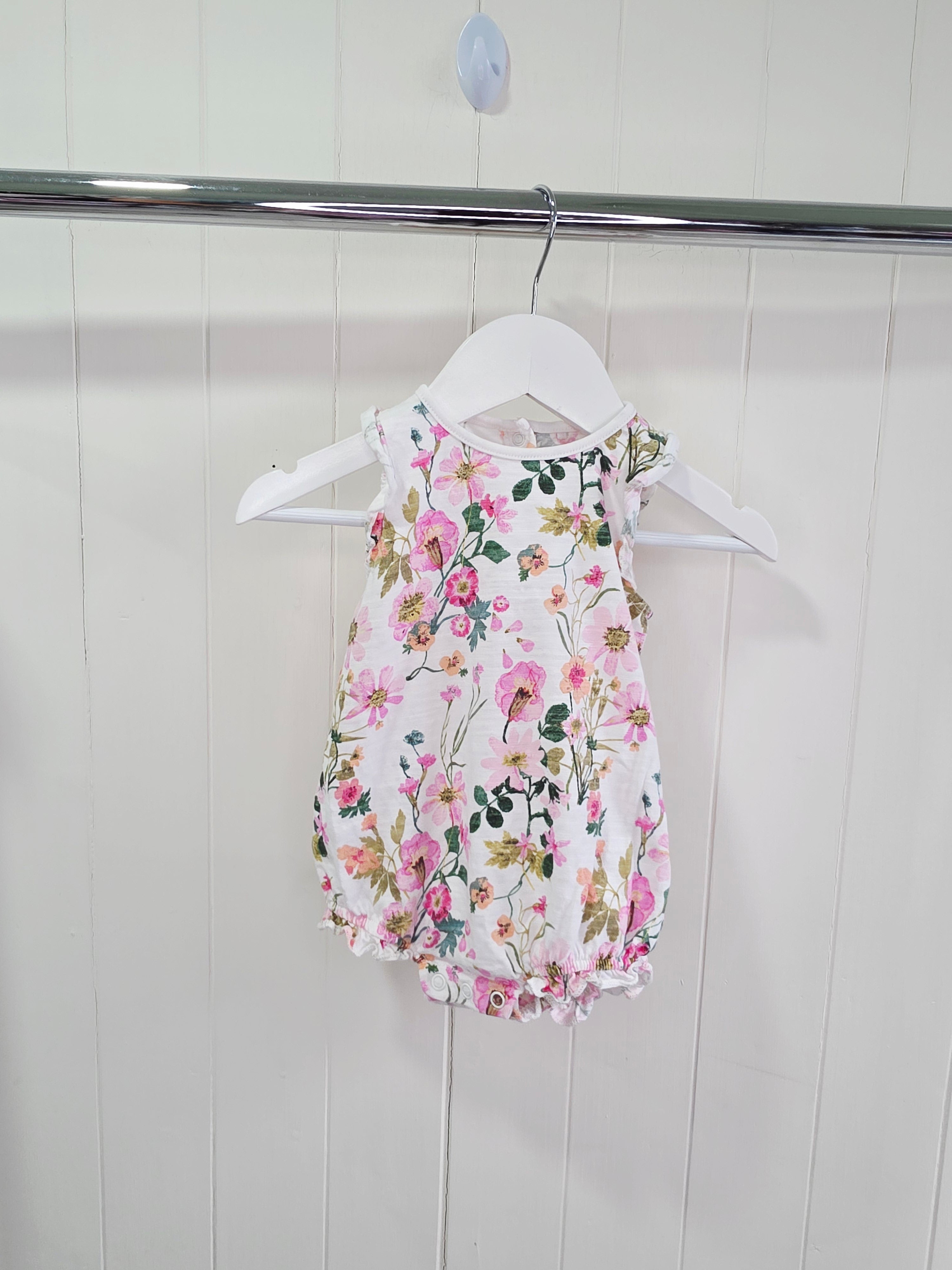 Next - 6-9 months multicoloured floral rompers 3pack