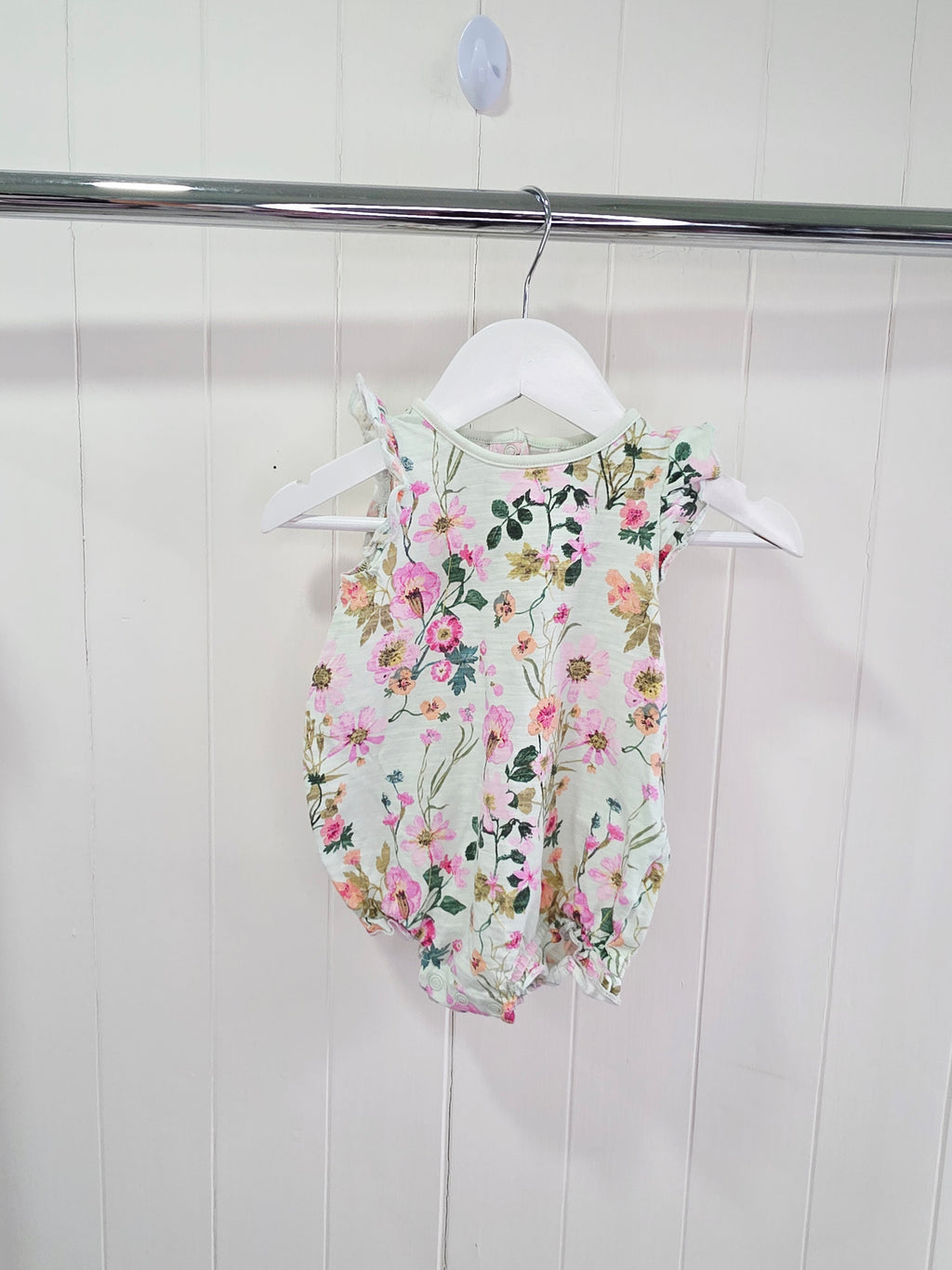 Next - 6-9 months multicoloured floral rompers 3pack