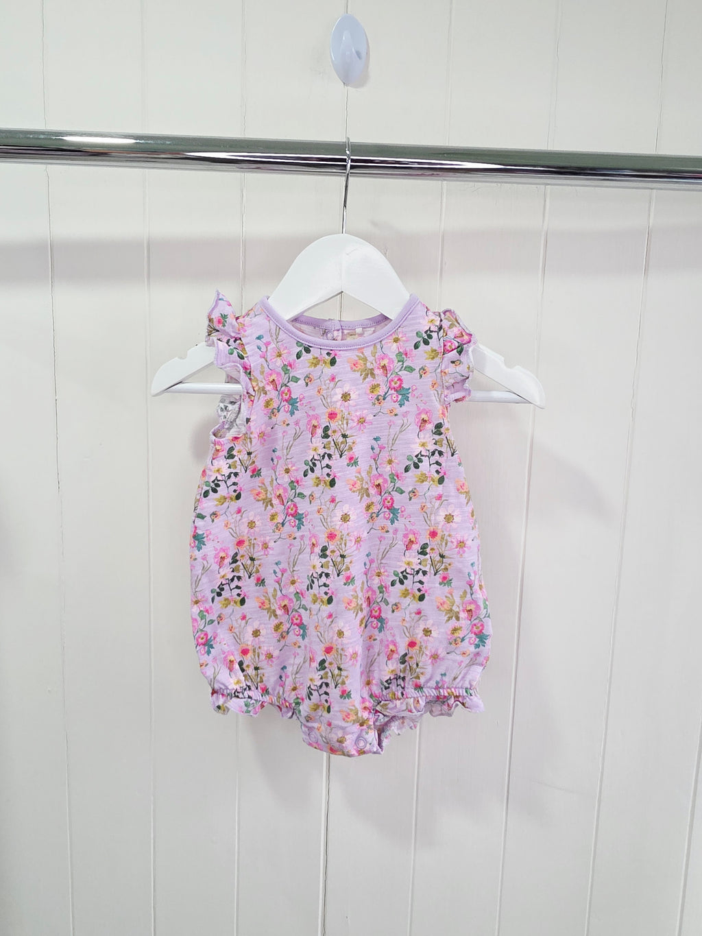 Next - 6-9 months multicoloured floral rompers 3pack