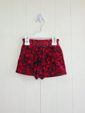 Next - 3-6 months girls red floral shorts