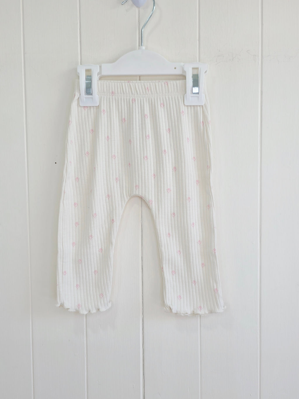 George - 3-6 months cream floral leggings