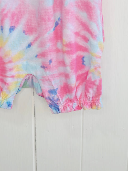 F&F - 3-6 months multicoloured tie-dye romper