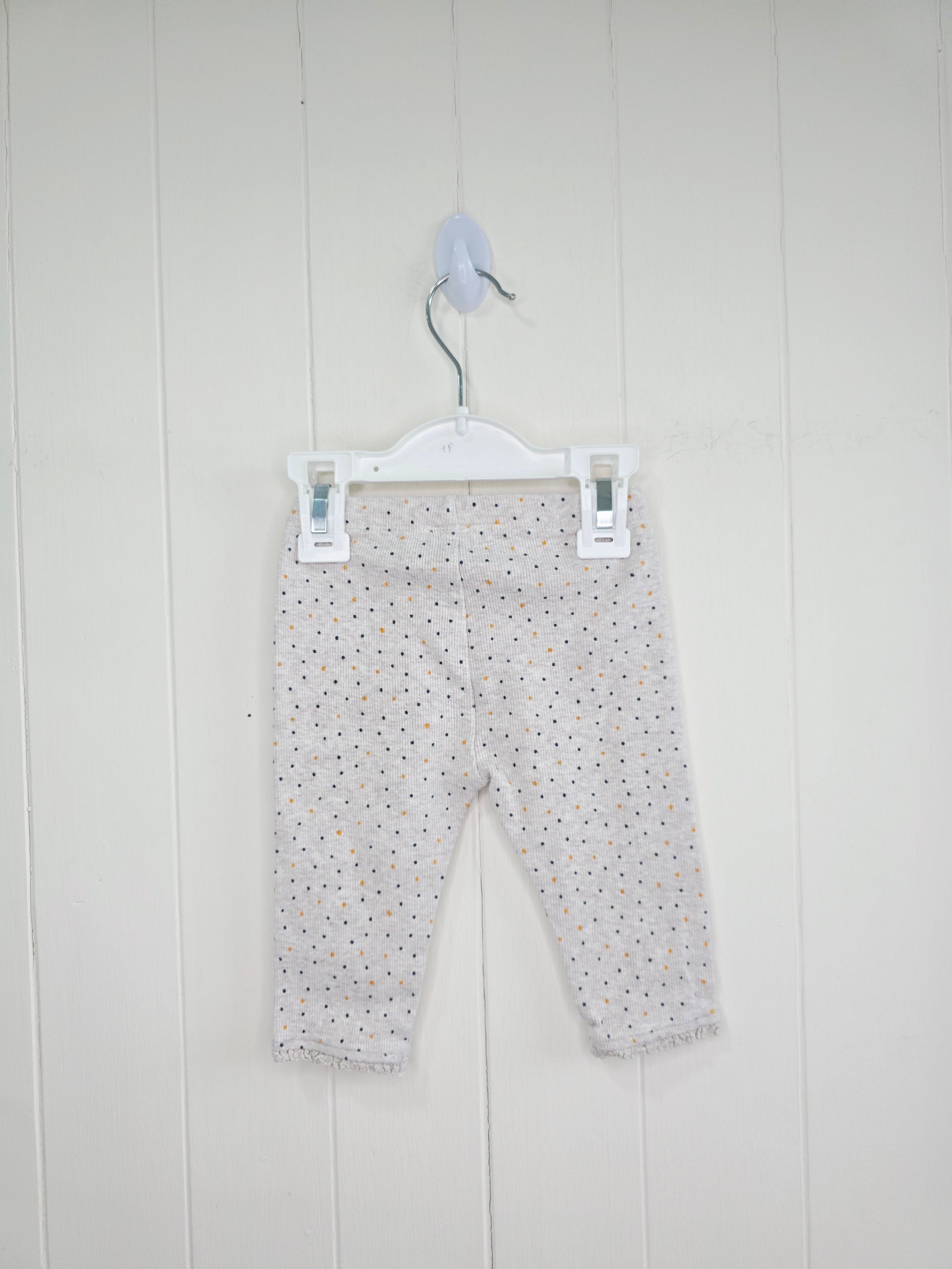 Next 3-6 months girls beige polka dot leggings