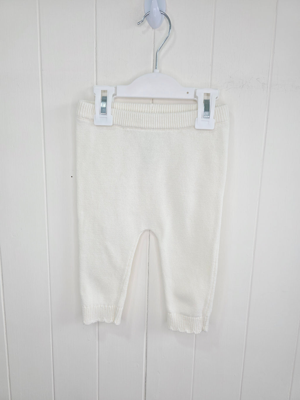 Next - 3-6 months cream knitted leggings