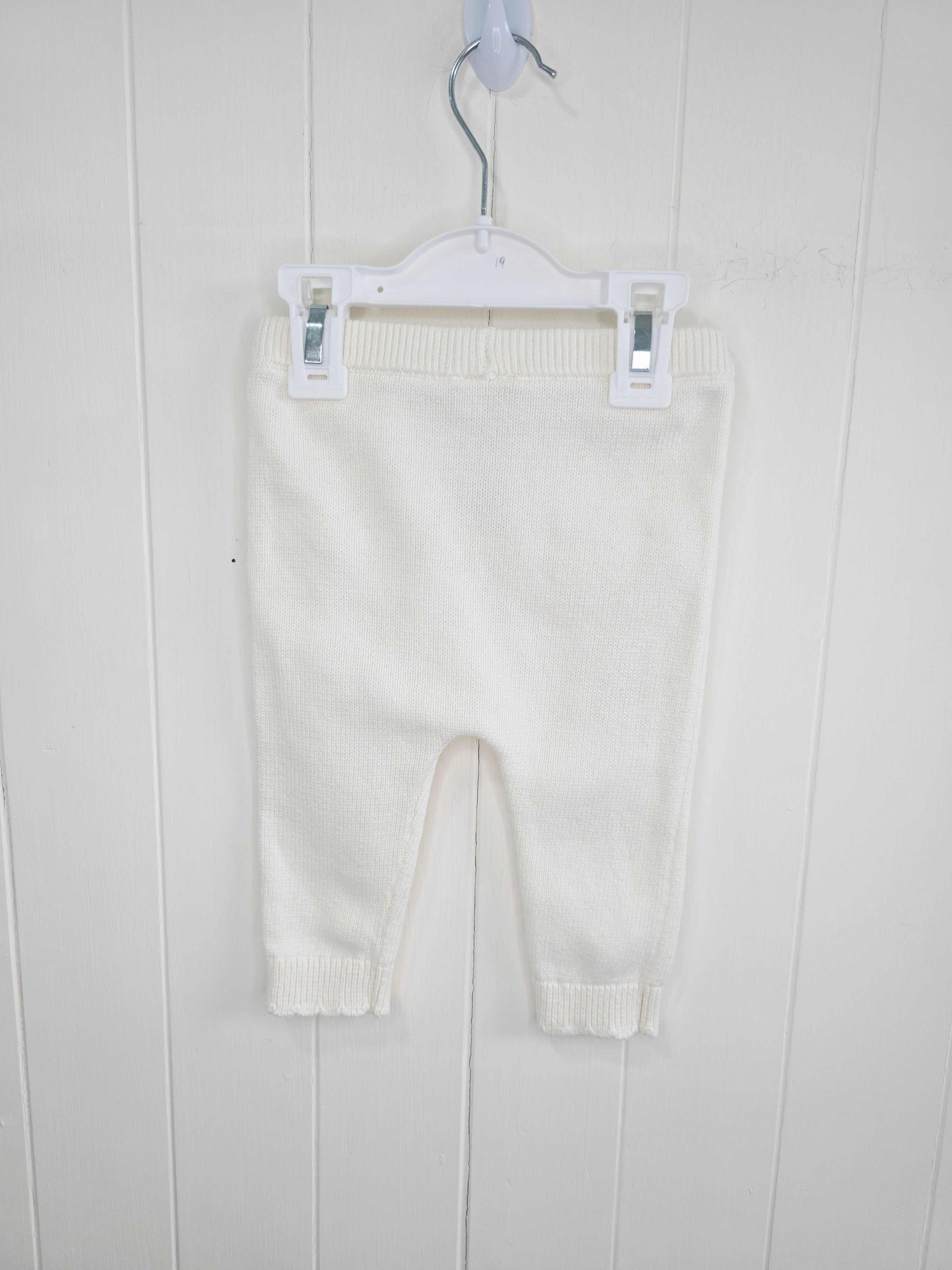 Next - 3-6 months cream knitted leggings