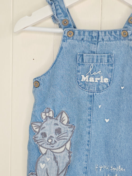 Disney Marie at George - 3-6 months girls denim dungarees