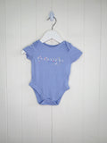 George - 3-6 months girls blue short sleeve bodysuit