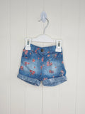 Early days at Primark - 3-6 months denim shorts featuring rose print